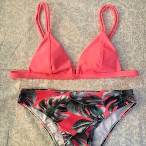 Pink tropical bikini from zaful.com size M